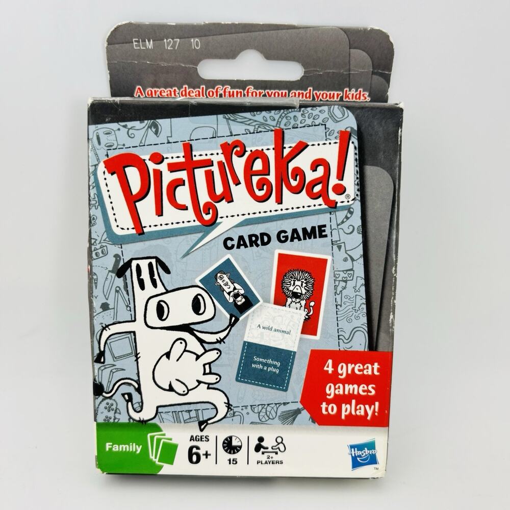 Hasbro Games Pictureka Card Game, Ages 6 And Up 4 Games To Play, New In Open Box